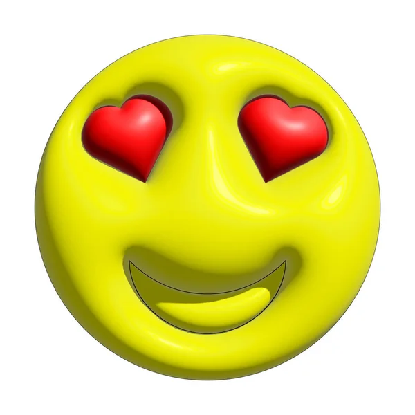Botón Sonrisa Sonrisa Cristal Emojis Dibujado Mano — Foto de Stock