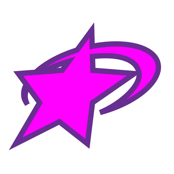 Star Ikone Rosafarbener Sternvektor — Stockvektor