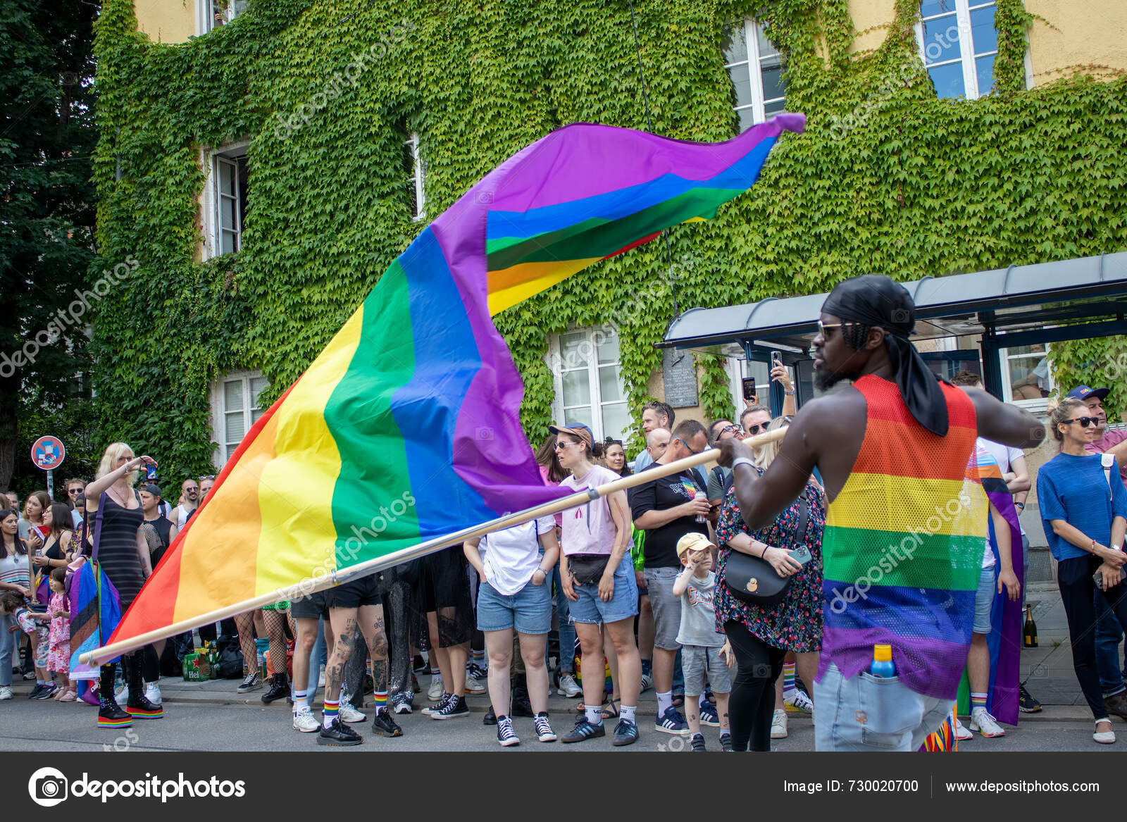 Munich Germany June 2024 Pride Parade Holi Festival Bright Happy