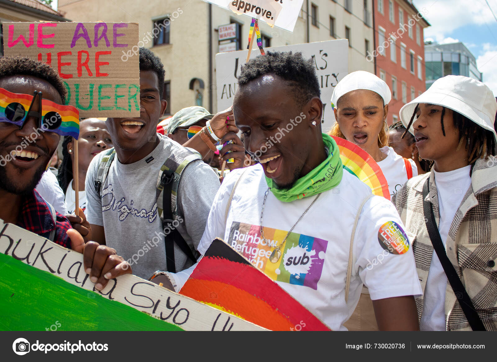 Munich Germany June 2024 Pride Parade Holi Festival Bright Happy