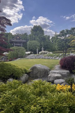 Düsseldorf, Almanya, Düsseldorf, Almanya 'daki Japon Bahçesi.