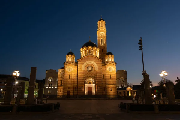Krisztus Megváltó Temploma Banja Luka Belvárosában Ortodox Templom — Stock Fotó