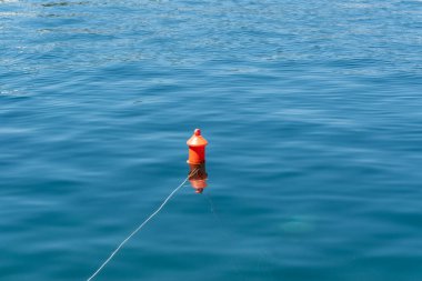 Denizde şamandıra, dalgalı su yüzeyi
