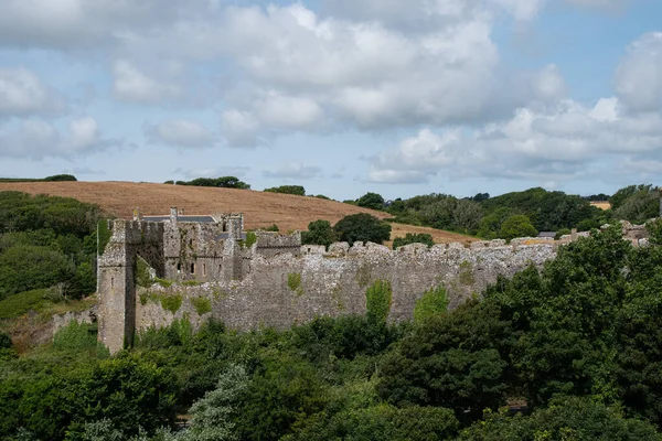 Castillo Mornorbier Pembrokeshire Costa Gales — Foto de Stock