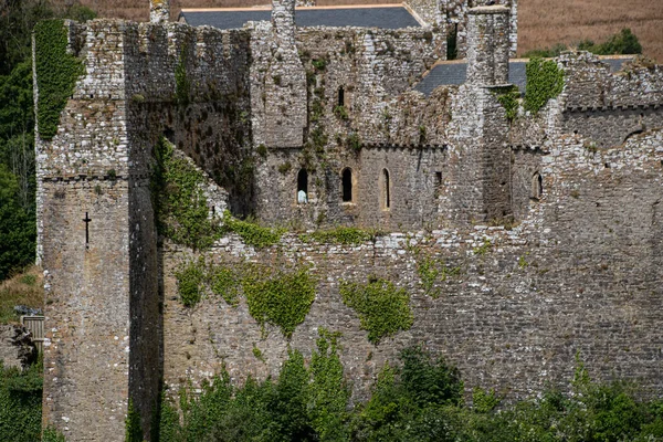 Castillo Mornorbier Pembrokeshire Costa Gales — Foto de Stock