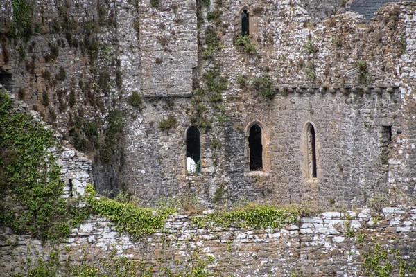 Mornorbier Castle Pembrokeshire Wales Küste — Stockfoto