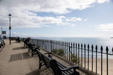 Tenby South Beach turizm merkezi Pembrokeshire Wales