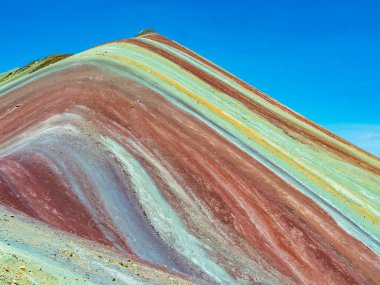 Stunning colors of Vinicunca, the majestic rainbow mountain located in Cusco region, Peru clipart