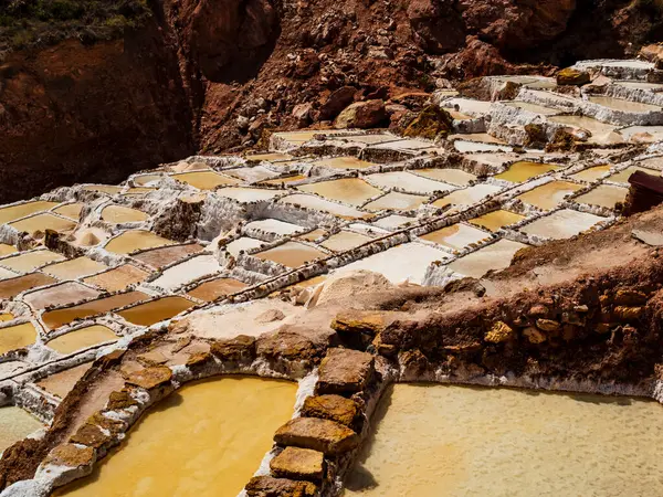 Impressive Colors Maras Salt Ponds Sacred Valley Incas Cusco Region — Stock Photo, Image