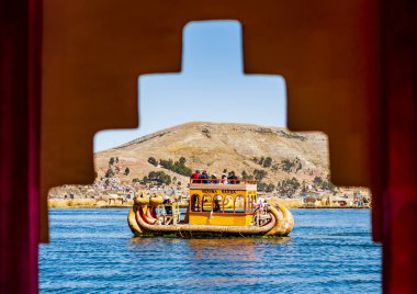 The Uru or Uros are an indigenous people of Bolivia and Peru. They use bundles of dried Totora reeds to make reed boats and to make the islands themselves clipart