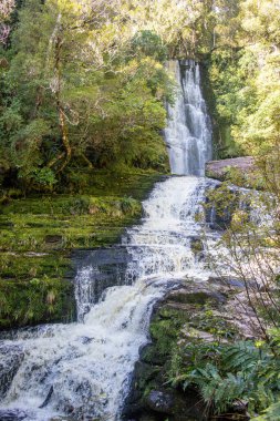 Mclean Falls, Catlins, South Island, New Zealand October shot clipart