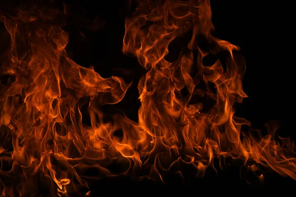 Siyah Arka Planda Ateş Dokusu Soyut Yangın Arka Planı Büyük — Stok fotoğraf