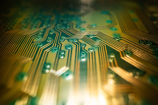 stock image Electronic circuit board technology background. Electronic plate pattern. Circuit board, electrical scheme. Technology background. Electronic microcircuit with microchips and capacitors taken