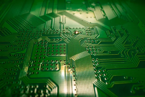 Circuit Board Achtergrond Elektronische Printplaat Textuur Computertechnologie Digitale Chip Elektronisch — Stockfoto