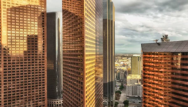 Los Angeles California Şehir Merkezi Los Angeles Hava Manzarası Şehrin — Stok fotoğraf