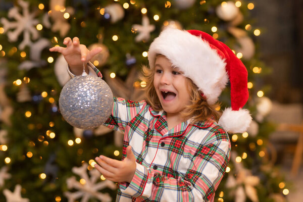 Child preparing for the Christmas and New Year holidays
