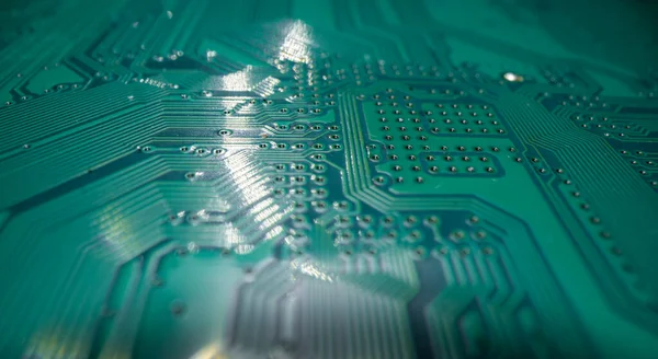 Chip Semiconductores Experiencia Tecnológica Fondo Placa Circuito Electrónico Alta Tecnología —  Fotos de Stock