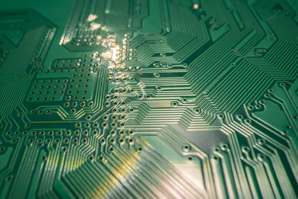 回路基板を用いた技術的背景 電子計算機ハードウェア技術 マザーボードのデジタルチップ テクノロジーテクスチャー — ストック写真