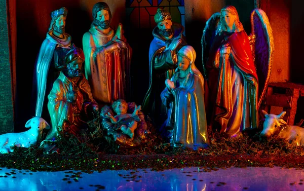 Γέννηση Του Ιησού Στη Βηθλεέμ Βιβλική Σκηνή Βηθλεέμ — Φωτογραφία Αρχείου