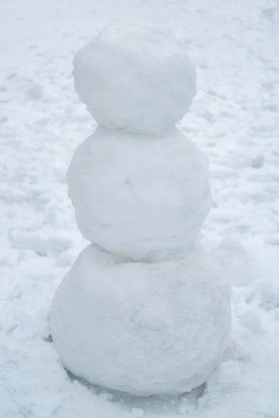 Kerst Sneeuwpop Dicht Snowman Outdoor Kopieerruimte — Stockfoto