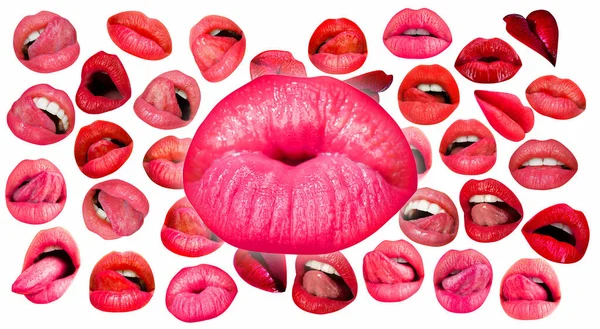 Art Design Sensual Lips Abstract Lip Artwork Lips Mouth Red — Stockfoto