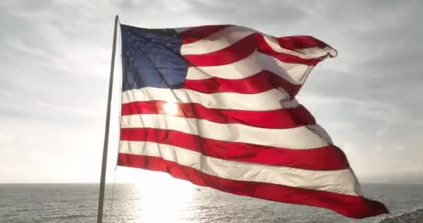 American Flag Wave 4Th July National American Celebration Independence Day — Video Stock