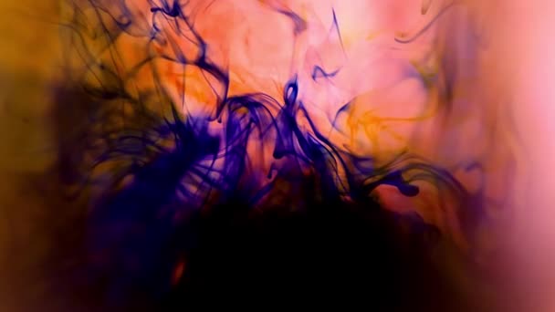 Ink Water Abstract Watercolor Paint Splash Water Ink Swirling Underwater — Stock Video