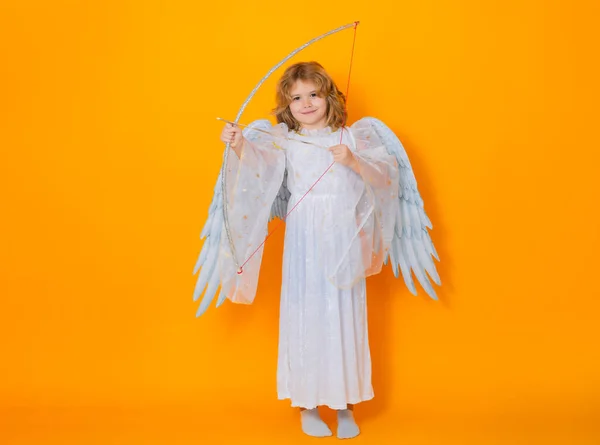 Angel Bow Arrow Beautiful Little Angel Isolated Studio Shot Cute — Photo