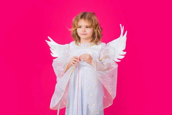 Valentine Angel Little Cupid Child Kid Angel Angels Wings Isolated — 图库照片
