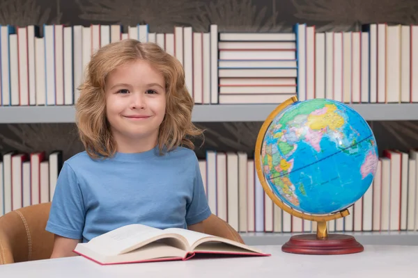 Back School Funny Little Child Elementary School Book Education Kid — Stockfoto