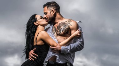 Sexy moments of sensual lovers. Kissing sexy couple in love. Passionate kiss. Beautiful young couple kissing. Romance kiss. Sensual couple kiss. Lovely sexy couple kissing. Man kissing girlfriend