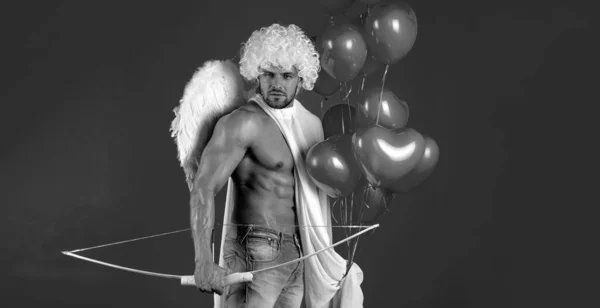 Bel Ange Concept Saint Valentin Homme Sportif Sexy Avec Des — Photo