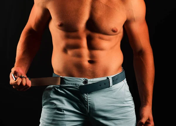 Bărbat Gol Homosexual Trunchi Masculin Nud Corp Muscular Sexy Model — Fotografie, imagine de stoc