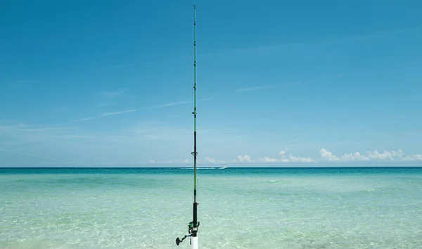 Fishing Sea Summer Vacation Fishing Rod Spinner Fish Rod Relaxing — Stock Photo, Image