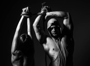 Seks Hakimiyeti. Kölelik rolü. Birkaç bdsm. Güzel seksi kadın köle. İlişkiler manipülasyonu