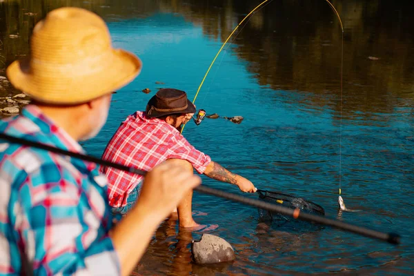 Weekends Made Fishing Male Hobby Life Always Better Fishing Retired — Stok fotoğraf