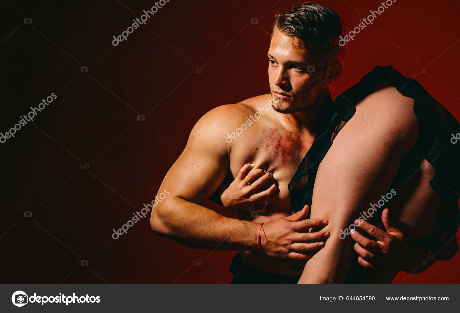 Sexy Couple Play Love Games Brave Firefighter Saved Woman Dominating Stock Photo by ©Tverdohlib 644654590 photo