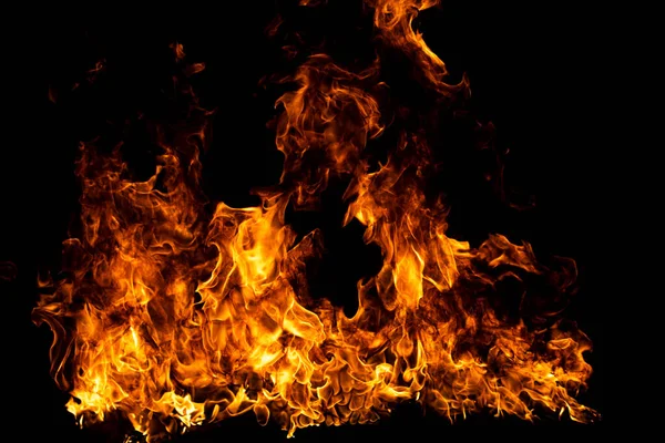 Ateş Alevi Siyah Arkaplanda Yanan Işıklar — Stok fotoğraf