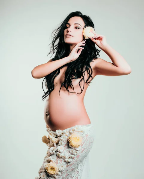 Gravidez Preparação Maternidade Expectativa Nascimento Vida Com Amor Futura Mãe — Fotografia de Stock