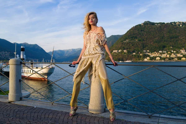 Girl Posing Fashion Italian Campaign Line Stock Photo 513841309