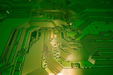 Circuit board, electronic motherboard. Digital engineering concept, hi-tech technology concept. Tech background