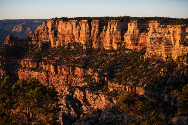 Cerchio Nord Del Grand Canyon Tramonto Dorato Monument Valley Vista — Foto Stock