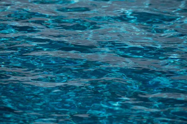 Vatten Bakgrund Krusning Vågor Blåa Simbassängmönster Havsyta Vatten Poolen Med — Stockfoto