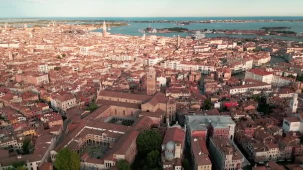Вид Повітря Венецію Італії Венісія — стокове відео