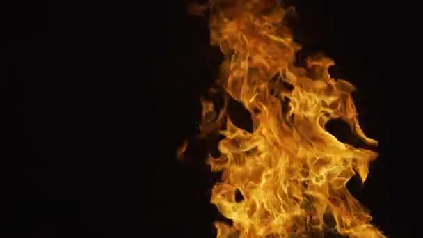 闪耀的火焰 火与火的背景摘要 燃烧着熊熊烈火 — 图库视频影像