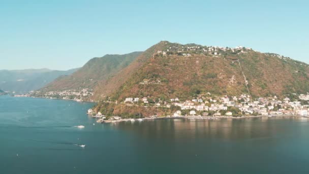 Вид Озеро Комо Италия — стоковое видео