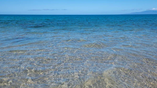 Tropenblauer Ozean Auf Hawaii Sommer Meer Sauberem Und Klarem Wasser — Stockfoto
