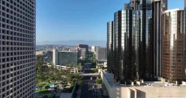 Autostrada Samochodem Los Angeles Ruch Dużym Mieście Widok Lotu Ptaka — Wideo stockowe