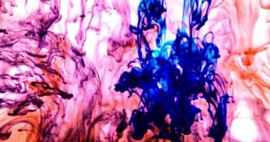 Renkler dağılır. Renkli Boya Sıçrama şablonu tasarımı soyut. Renk sıçrama arkaplanını boya. Sudaki renk düşüşü