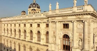 Maria Theresia Anıtı ve Müze Quartier 'in hava manzarası. Maria Theresien Platz. Avusturya, Viyana 'da Sanat Tarihi Kunsthistorisches Müzesi. Ringstrasse Caddesi, Viyana, Avusturya, Avrupa